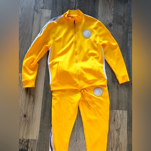 Rebel Minds Bright Yellow Matching Tracksuit XL
